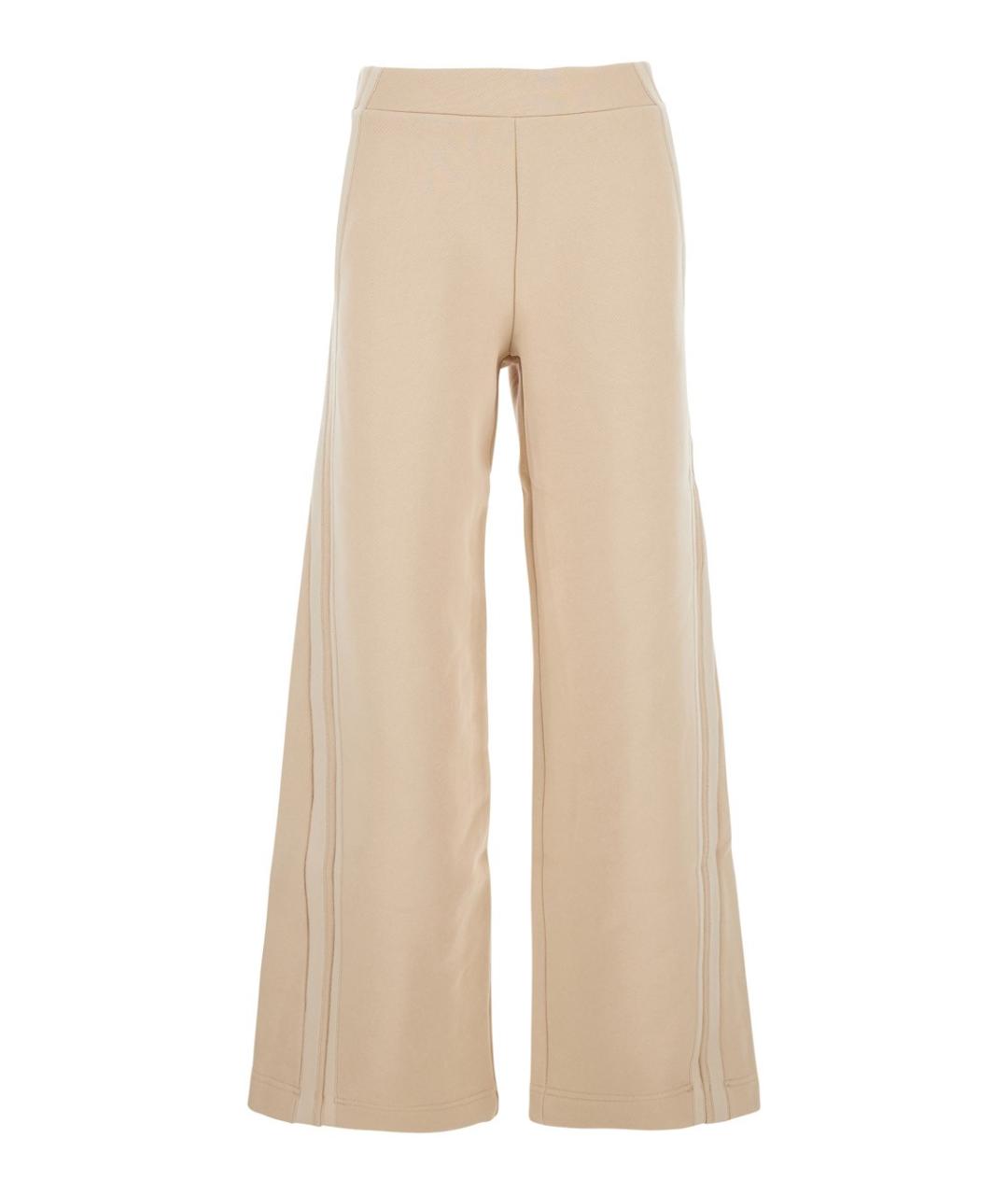 MAX MARA Бежевые хлопковые прямые брюки, фото 1