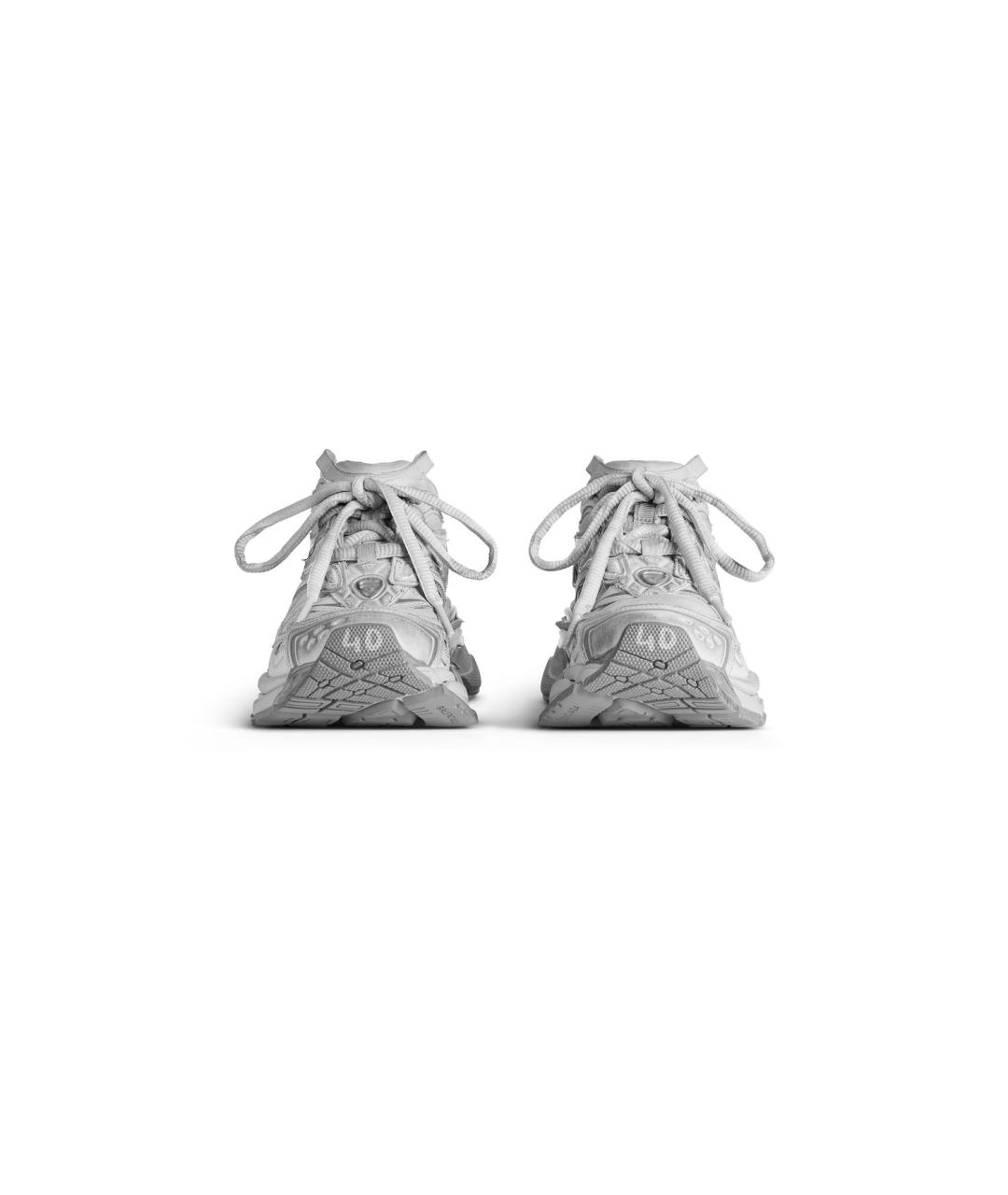 BALENCIAGA Белые синтетические низкие кроссовки / кеды, фото 3
