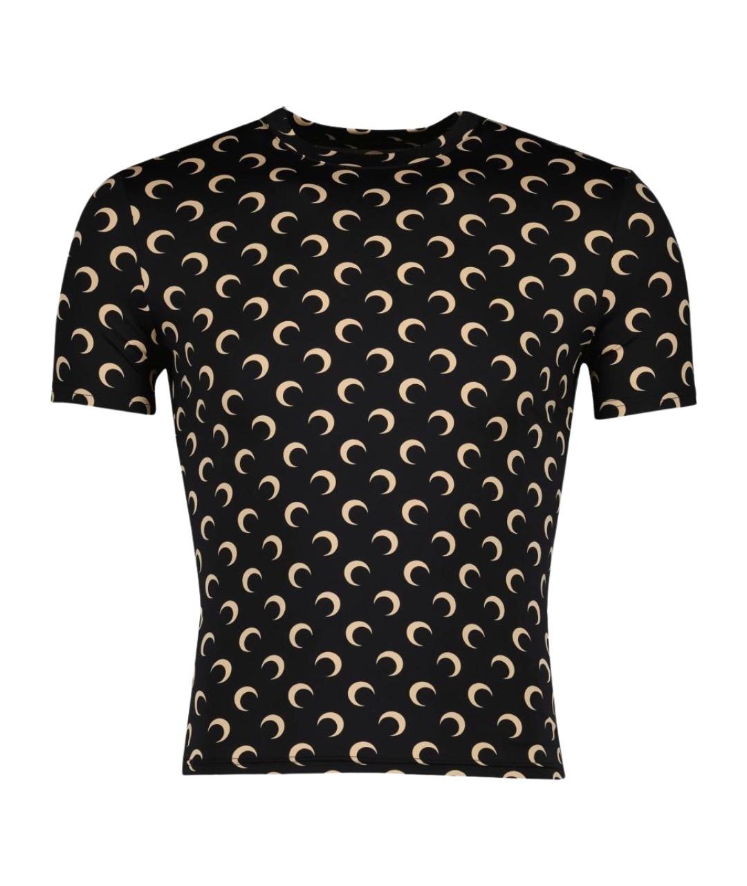 MARINE SERRE Черная полиамидовая футболка, фото 1