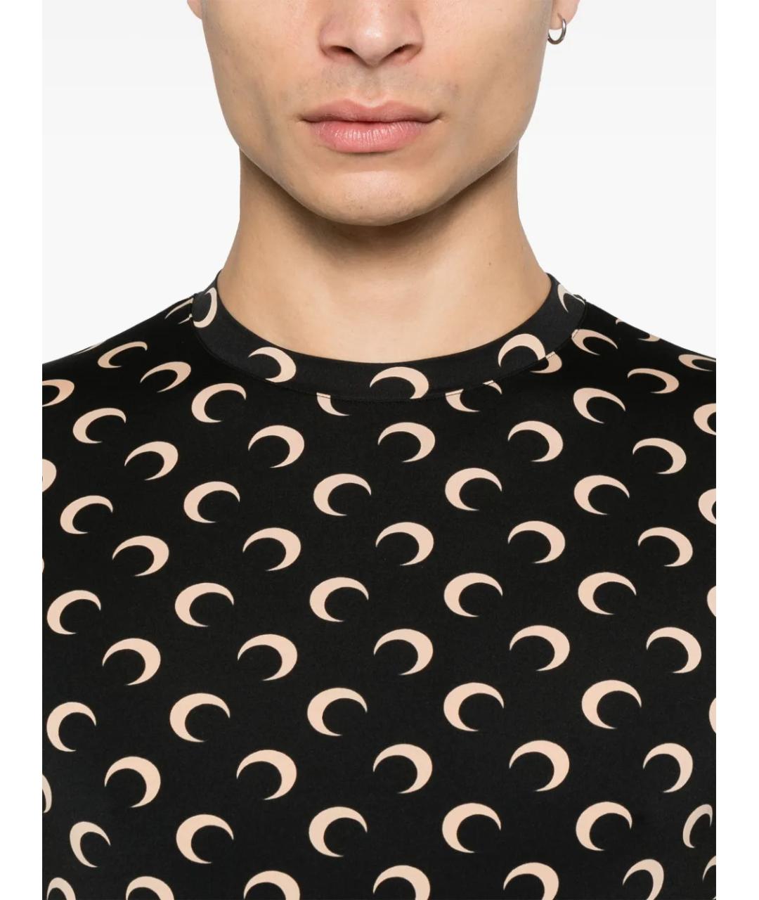 MARINE SERRE Черная полиамидовая футболка, фото 6