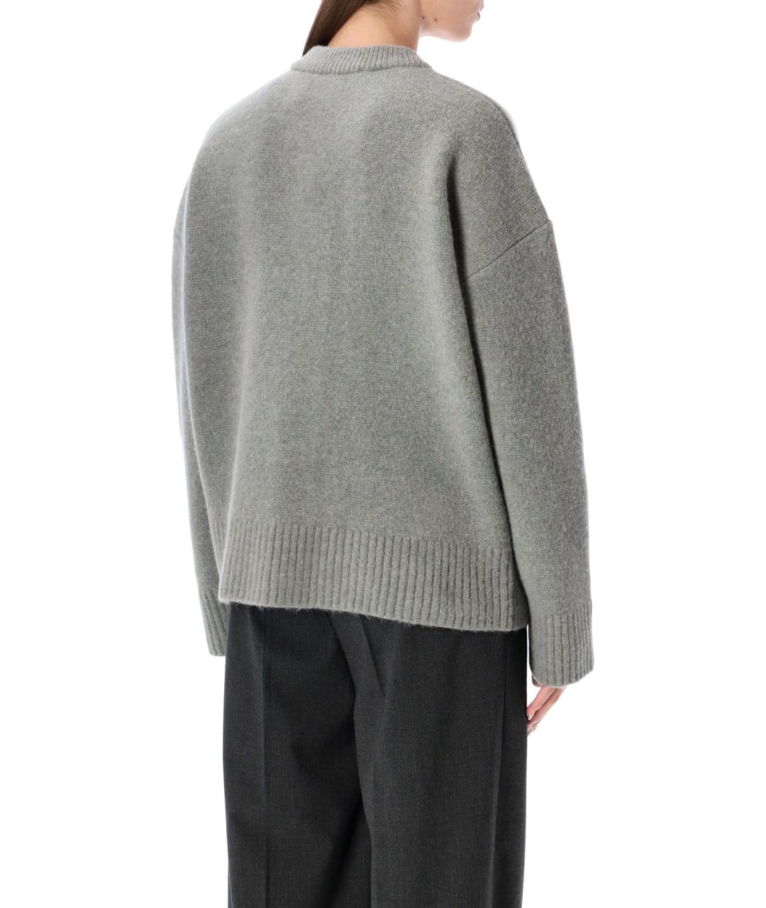 Ami Paris Антрацитовый шерстяной кардиган, фото 2