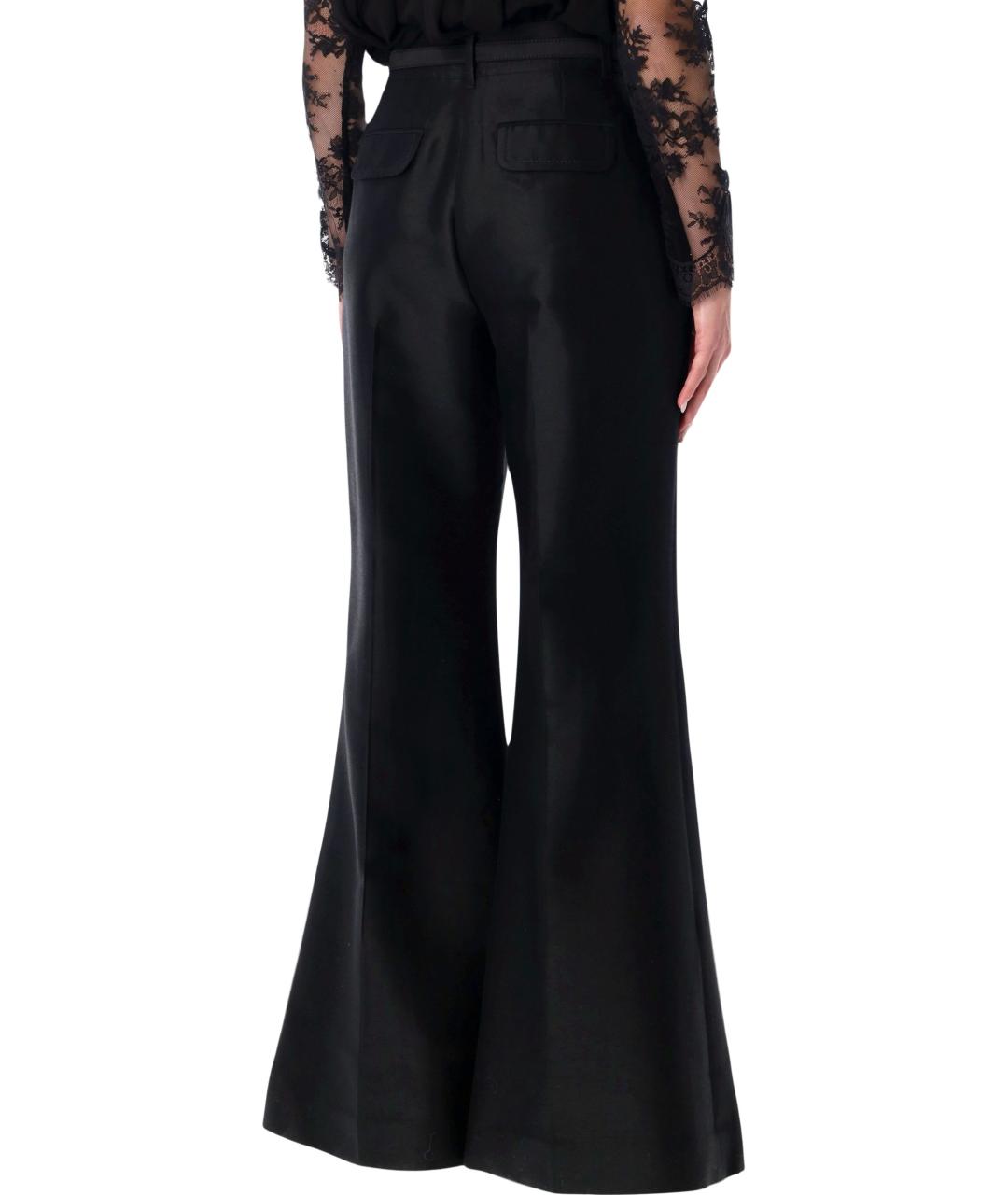 ZIMMERMANN Черные шерстяные брюки широкие, фото 2