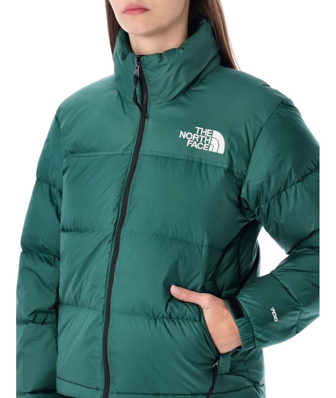 THE NORTH FACE Зеленый полиамидовый пуховик, фото 4