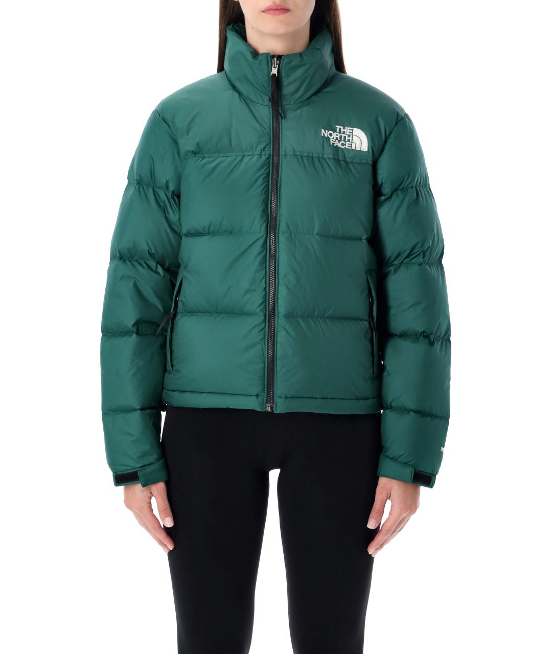 THE NORTH FACE Зеленый полиамидовый пуховик, фото 2