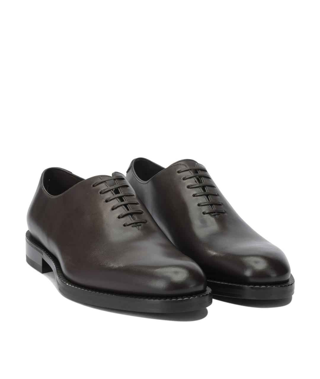 FERRAGAMO Коричневые кожаные туфли, фото 2