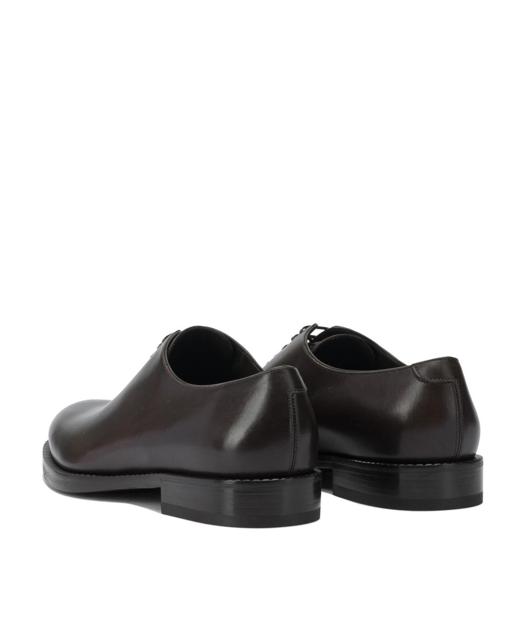 FERRAGAMO Коричневые кожаные туфли, фото 4