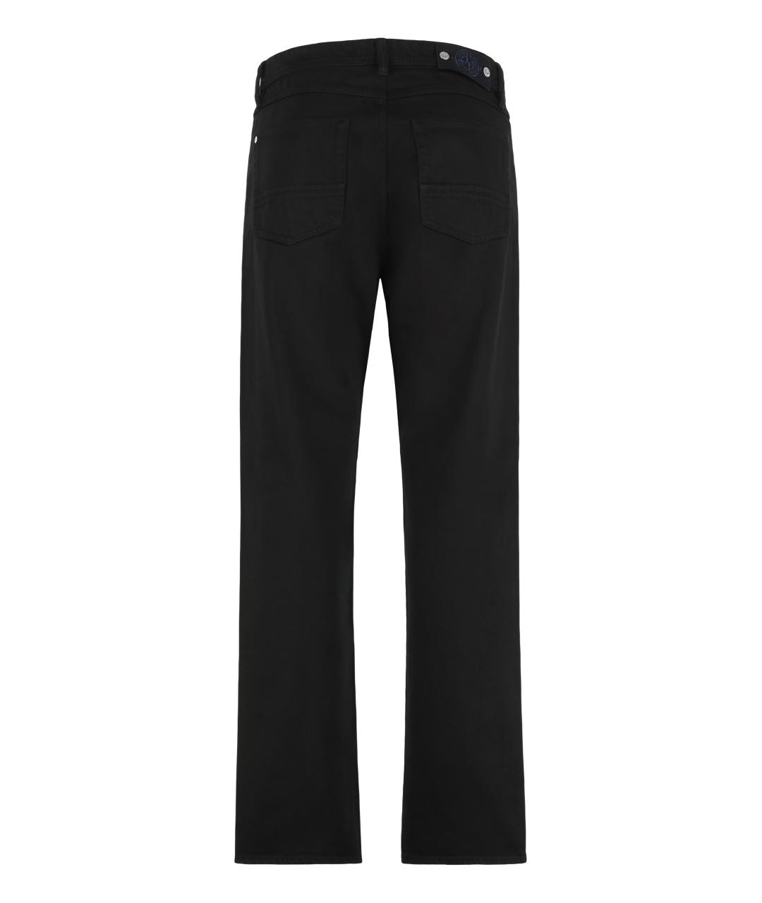 STONE ISLAND Черные хлопковые прямые джинсы, фото 2