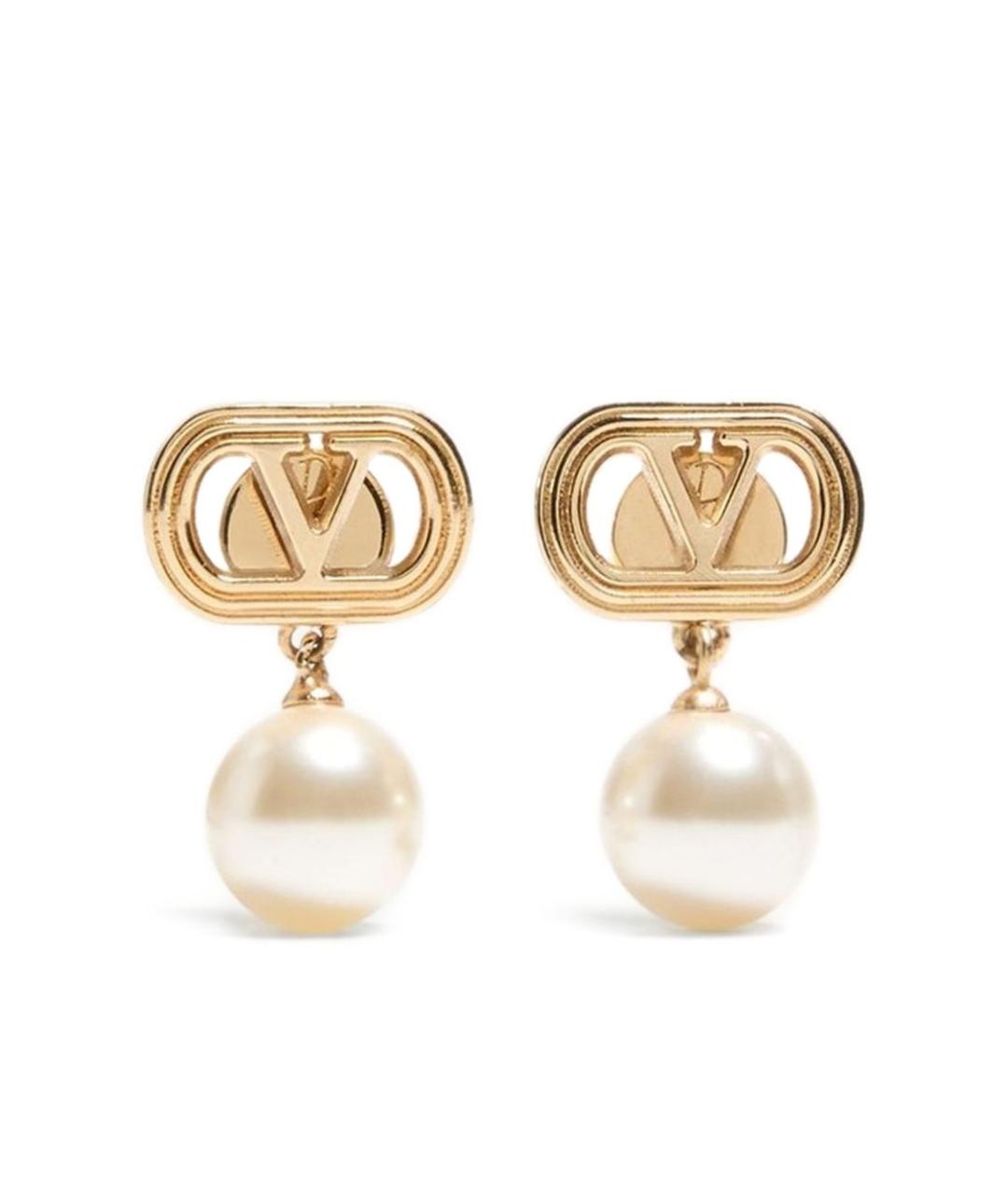 VALENTINO Золотые металлические серьги, фото 1