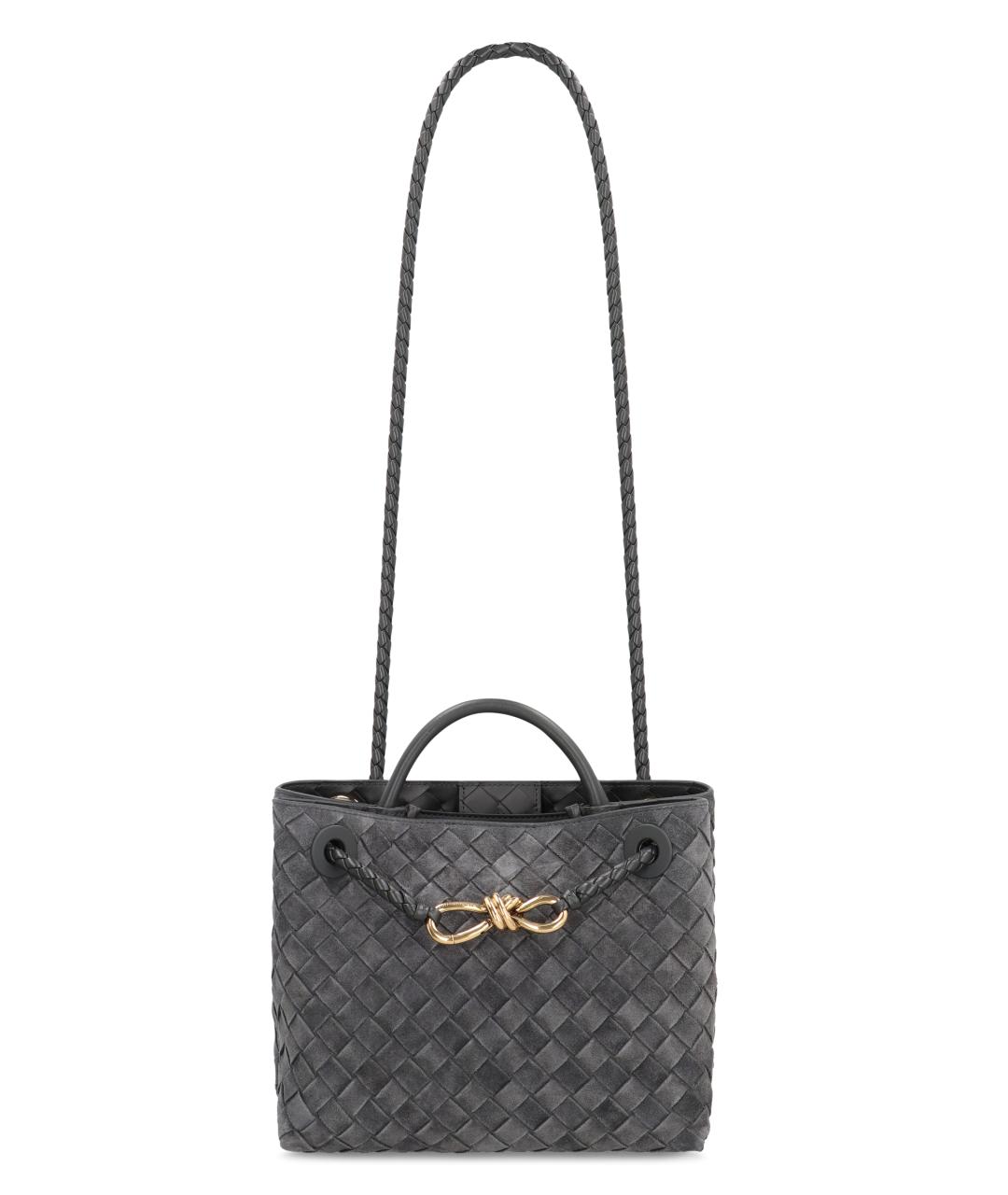 BOTTEGA VENETA Серая замшевая сумка тоут, фото 5