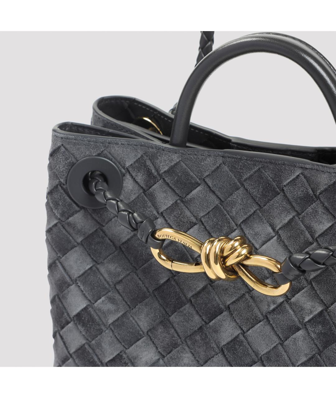 BOTTEGA VENETA Серая замшевая сумка тоут, фото 4