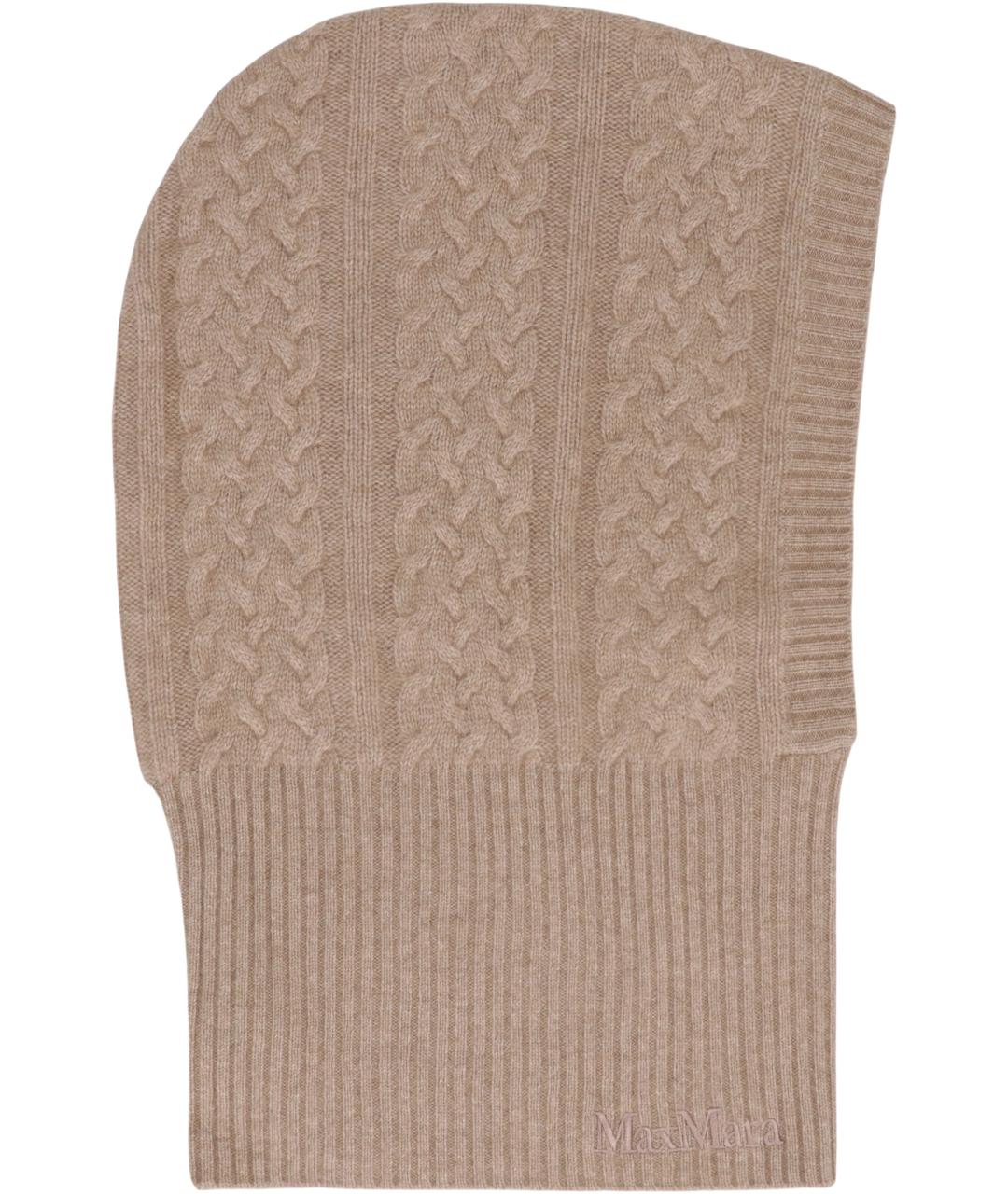 MAX MARA Бежевая кашемировая шапка, фото 1