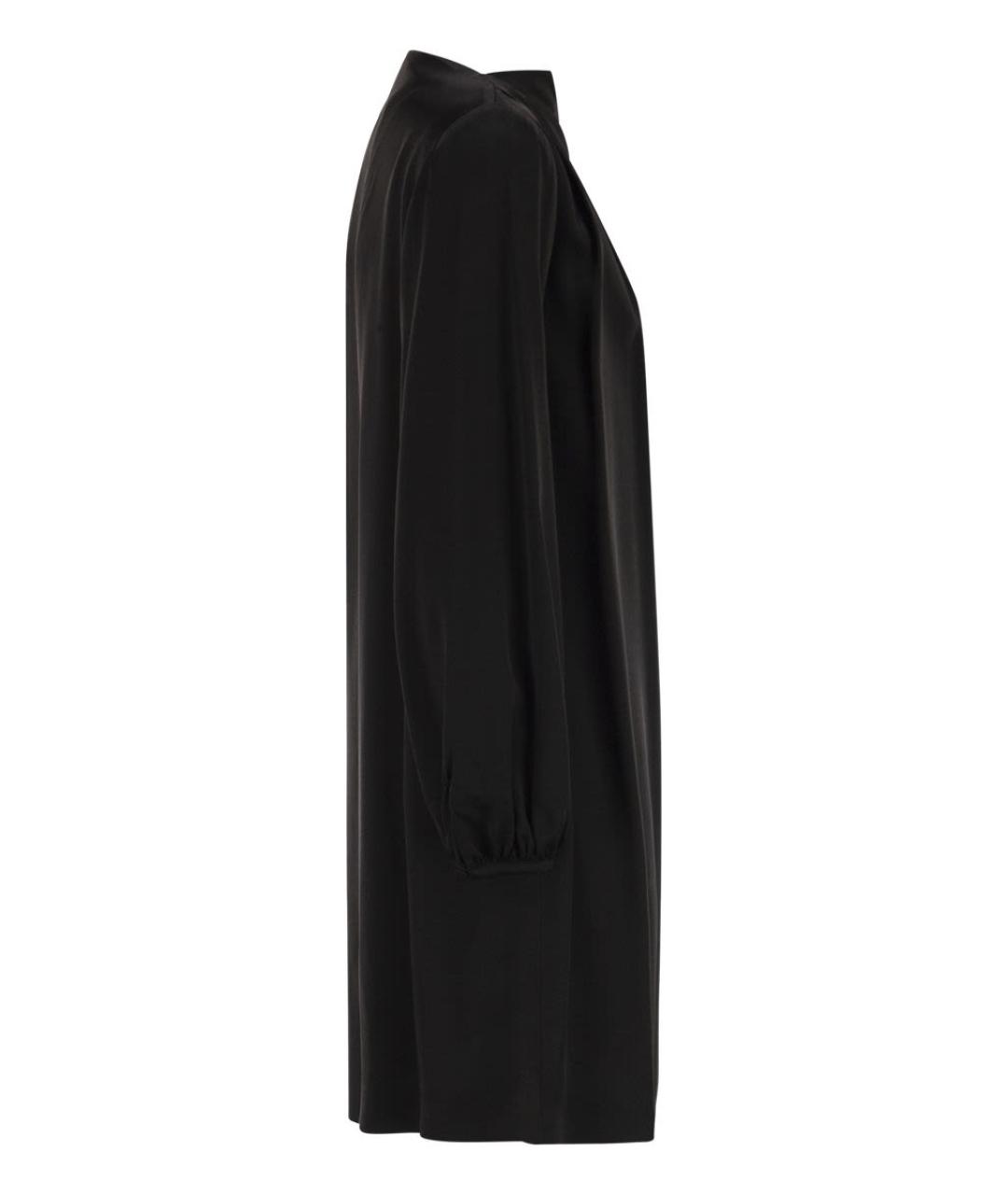 WEEKEND MAX MARA Черное атласное повседневное платье, фото 3