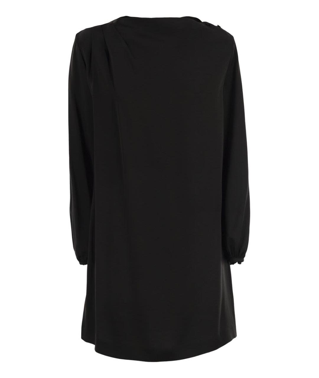 WEEKEND MAX MARA Черное атласное повседневное платье, фото 1