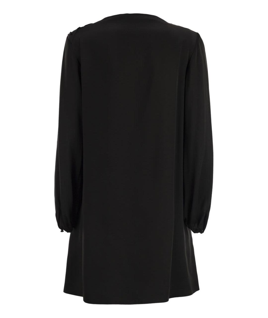 WEEKEND MAX MARA Черное атласное повседневное платье, фото 2
