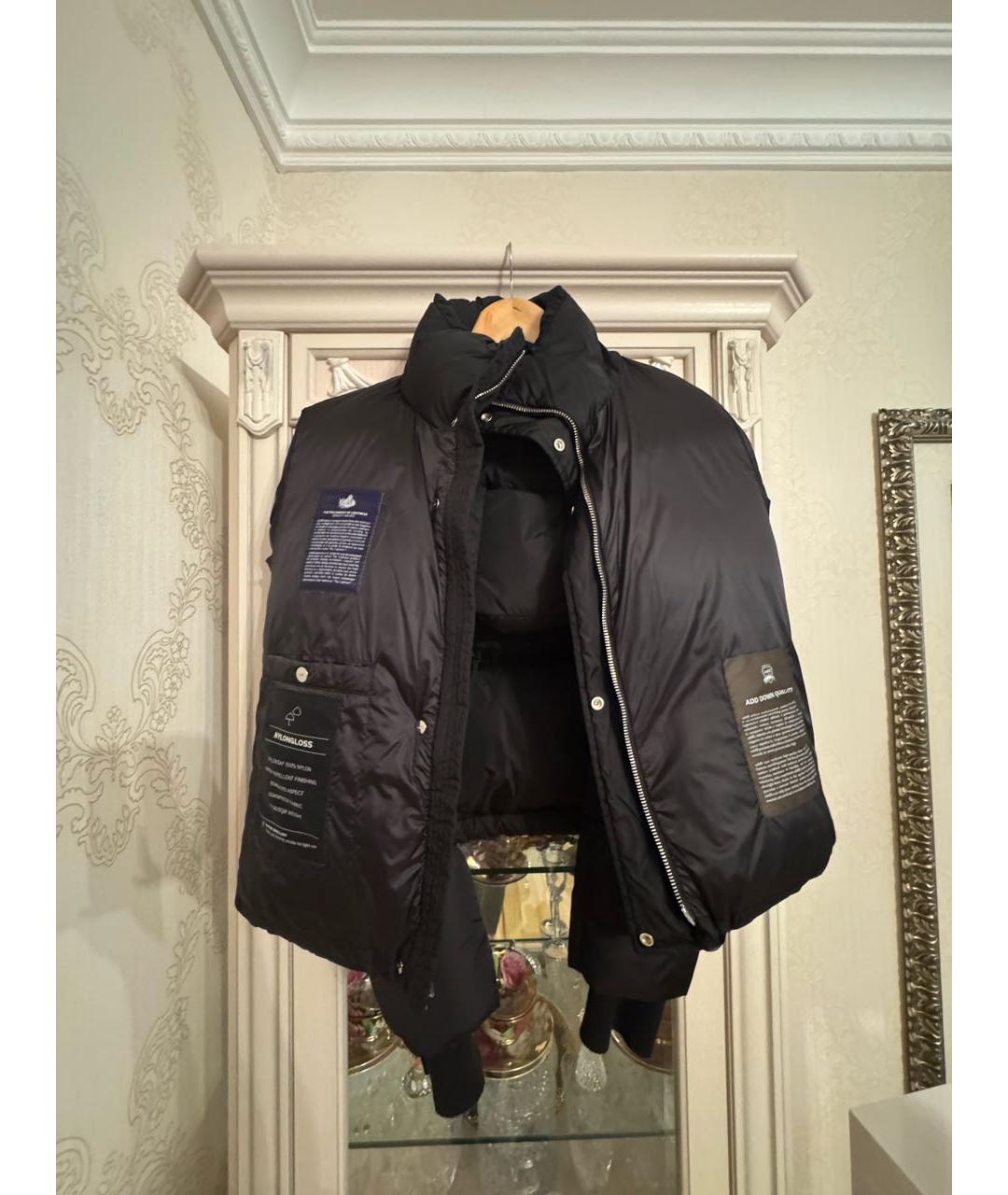 ADD Черный полиэстеровый пуховик, фото 6