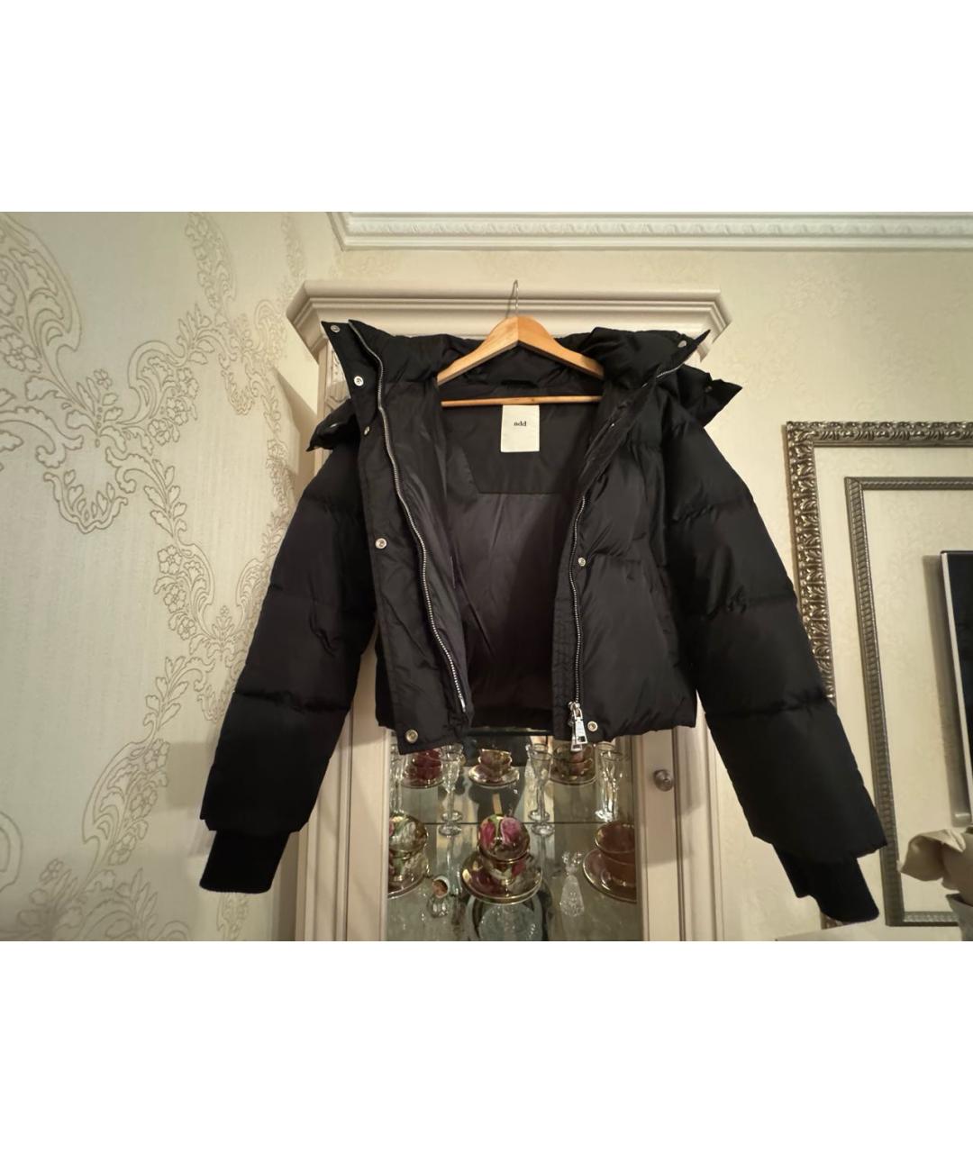 ADD Черный полиэстеровый пуховик, фото 2