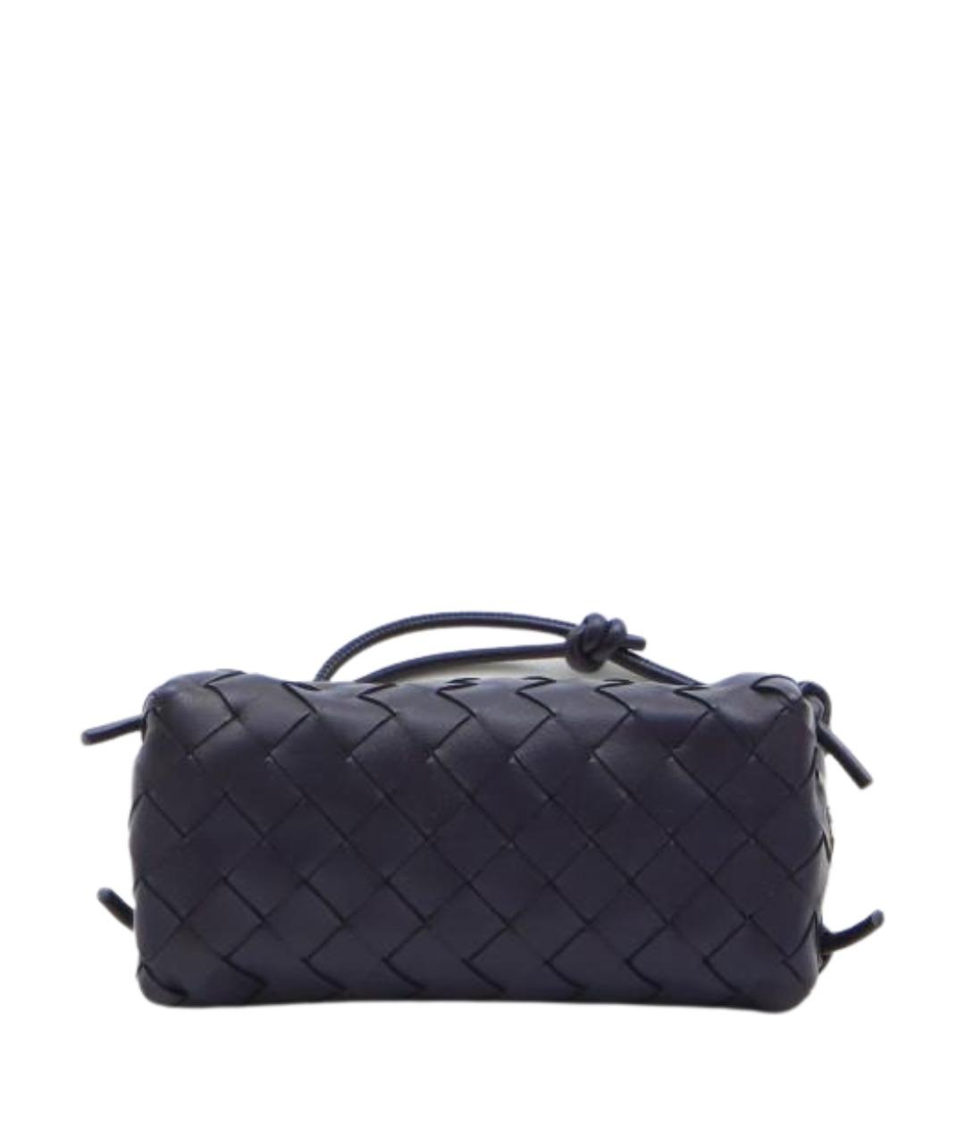 BOTTEGA VENETA Синяя кожаная сумка через плечо, фото 3