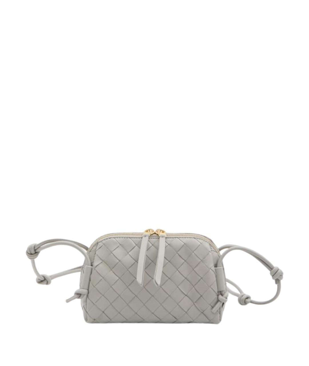 BOTTEGA VENETA Серая кожаная сумка через плечо, фото 1