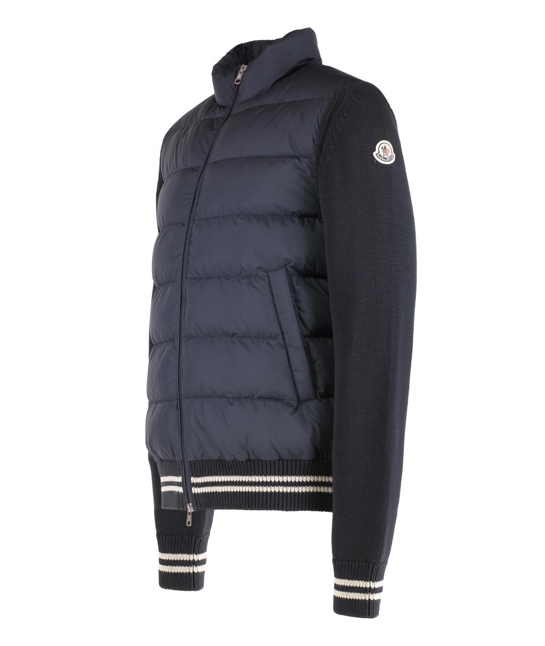 MONCLER Синий полиэстеровый кардиган, фото 3