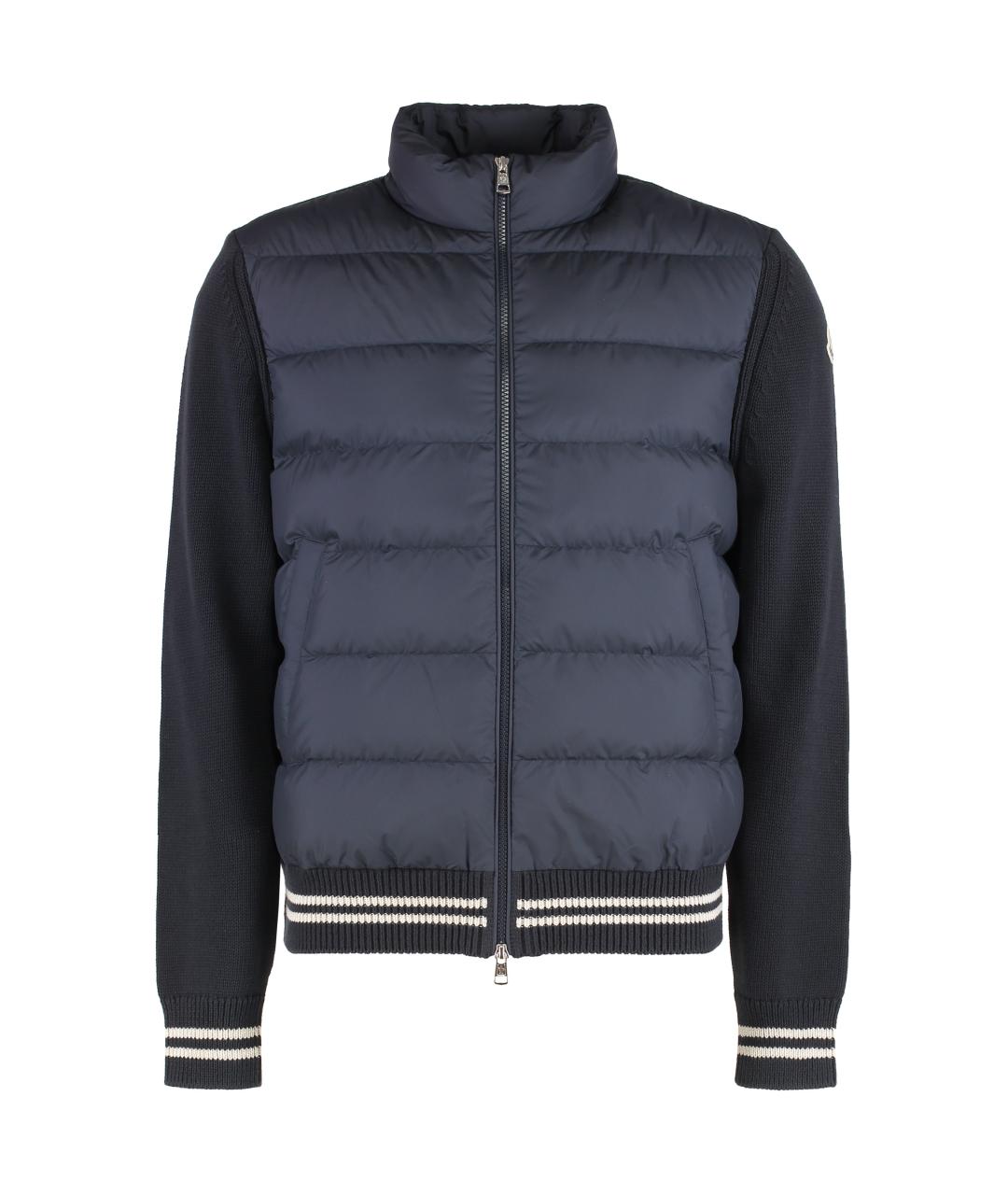 MONCLER Синий полиэстеровый кардиган, фото 1