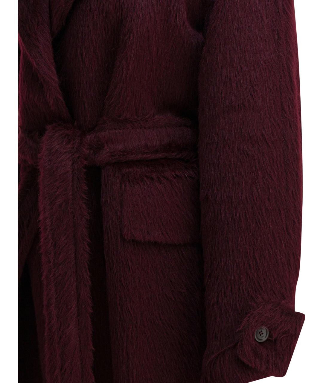 MAX MARA Бордовое шерстяное пальто, фото 4