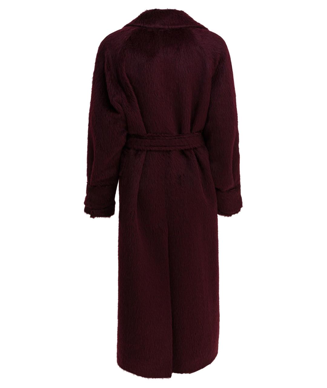 MAX MARA Бордовое шерстяное пальто, фото 2