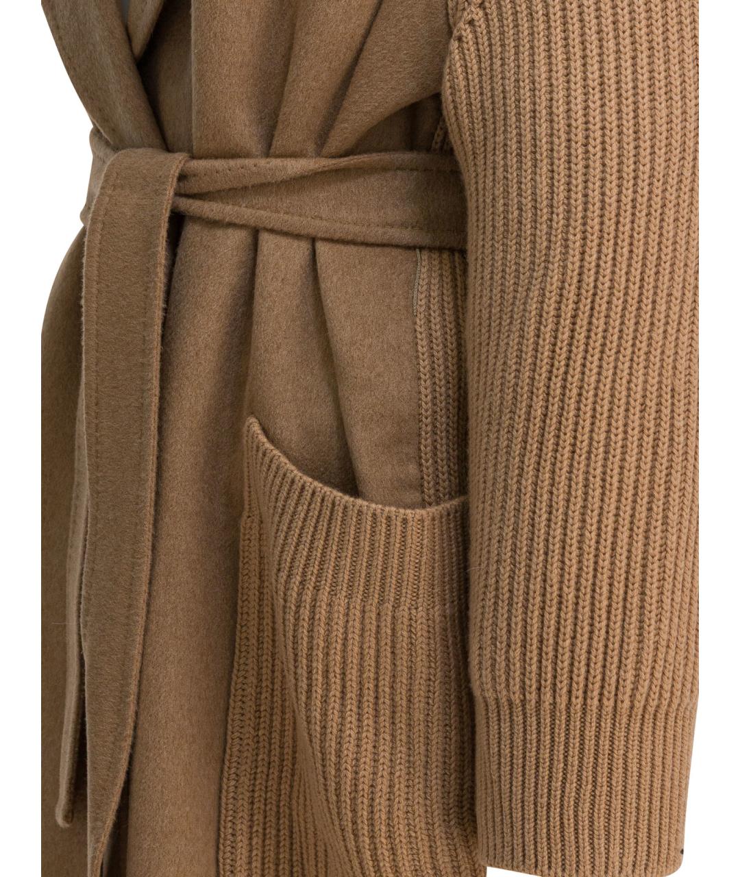 MAX MARA Коричневое шерстяное пальто, фото 4