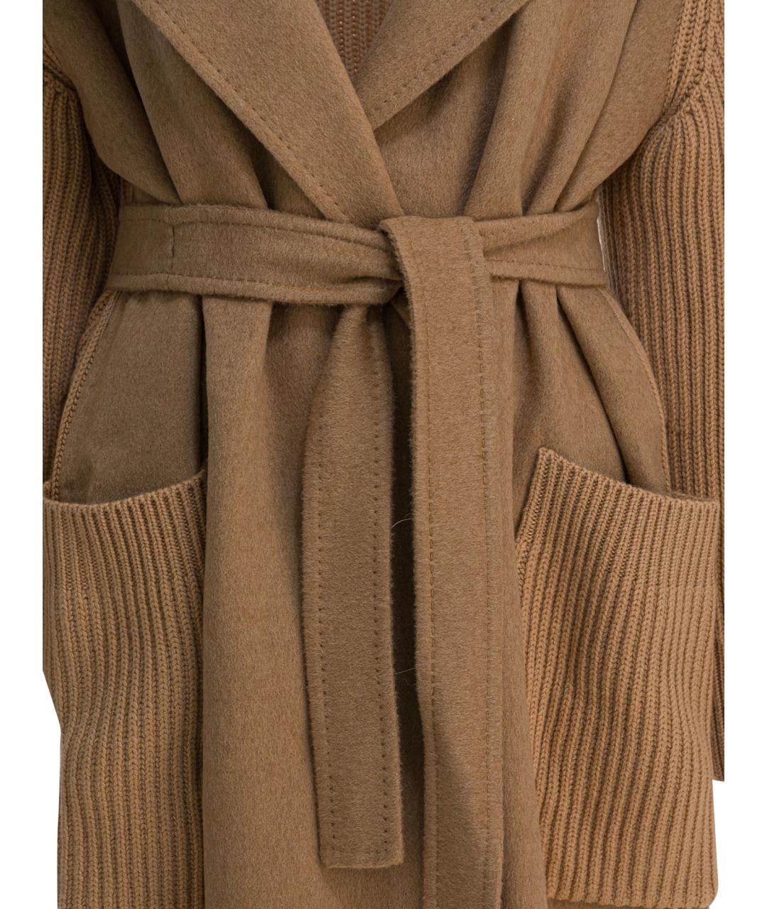 MAX MARA Коричневое шерстяное пальто, фото 3