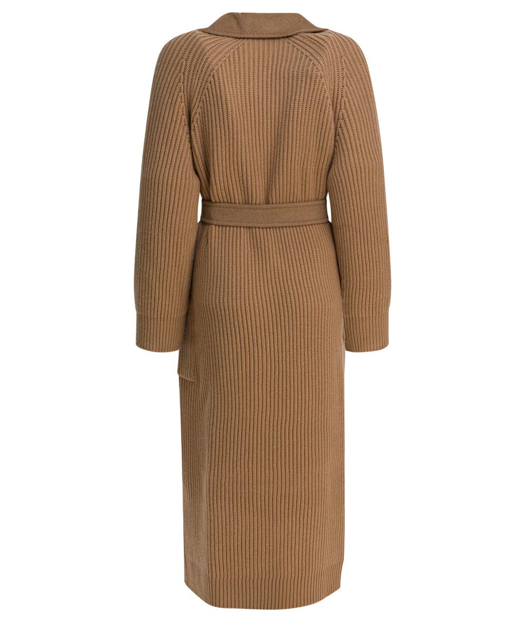 MAX MARA Коричневое шерстяное пальто, фото 2