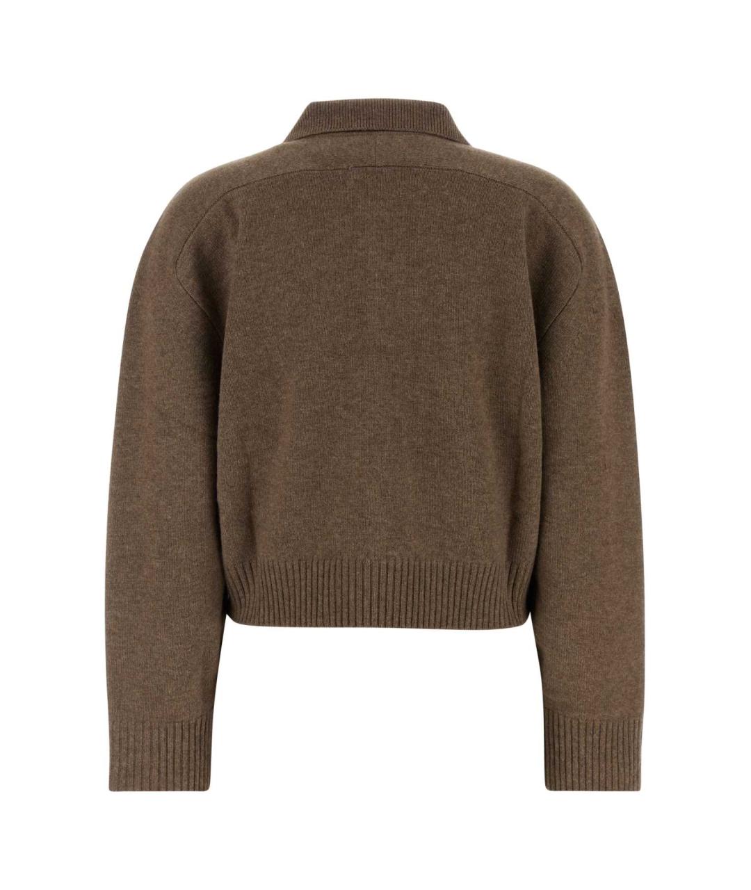 LOULOU STUDIO Коричневый кашемировый джемпер / свитер, фото 2