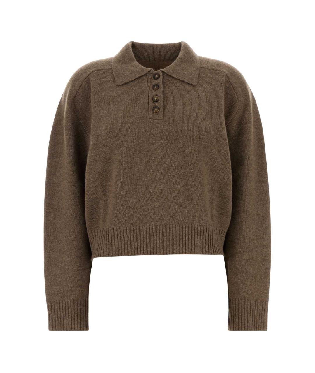 LOULOU STUDIO Коричневый кашемировый джемпер / свитер, фото 1