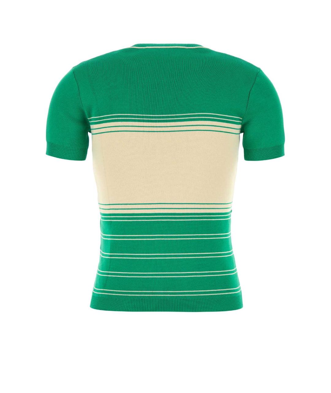 VALENTINO Зеленая хлопковая футболка, фото 2