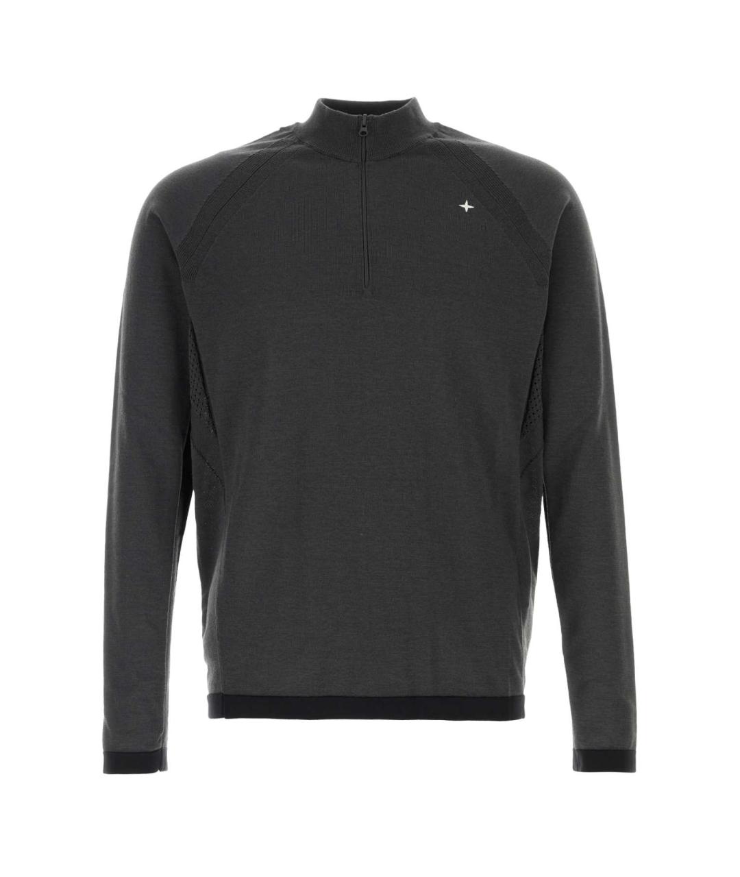STONE ISLAND Серый шерстяной джемпер / свитер, фото 1
