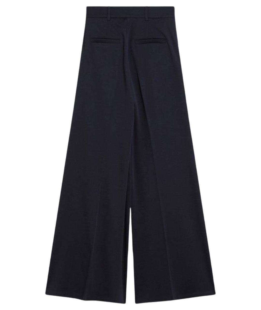 MAX MARA Синие шерстяные брюки широкие, фото 1