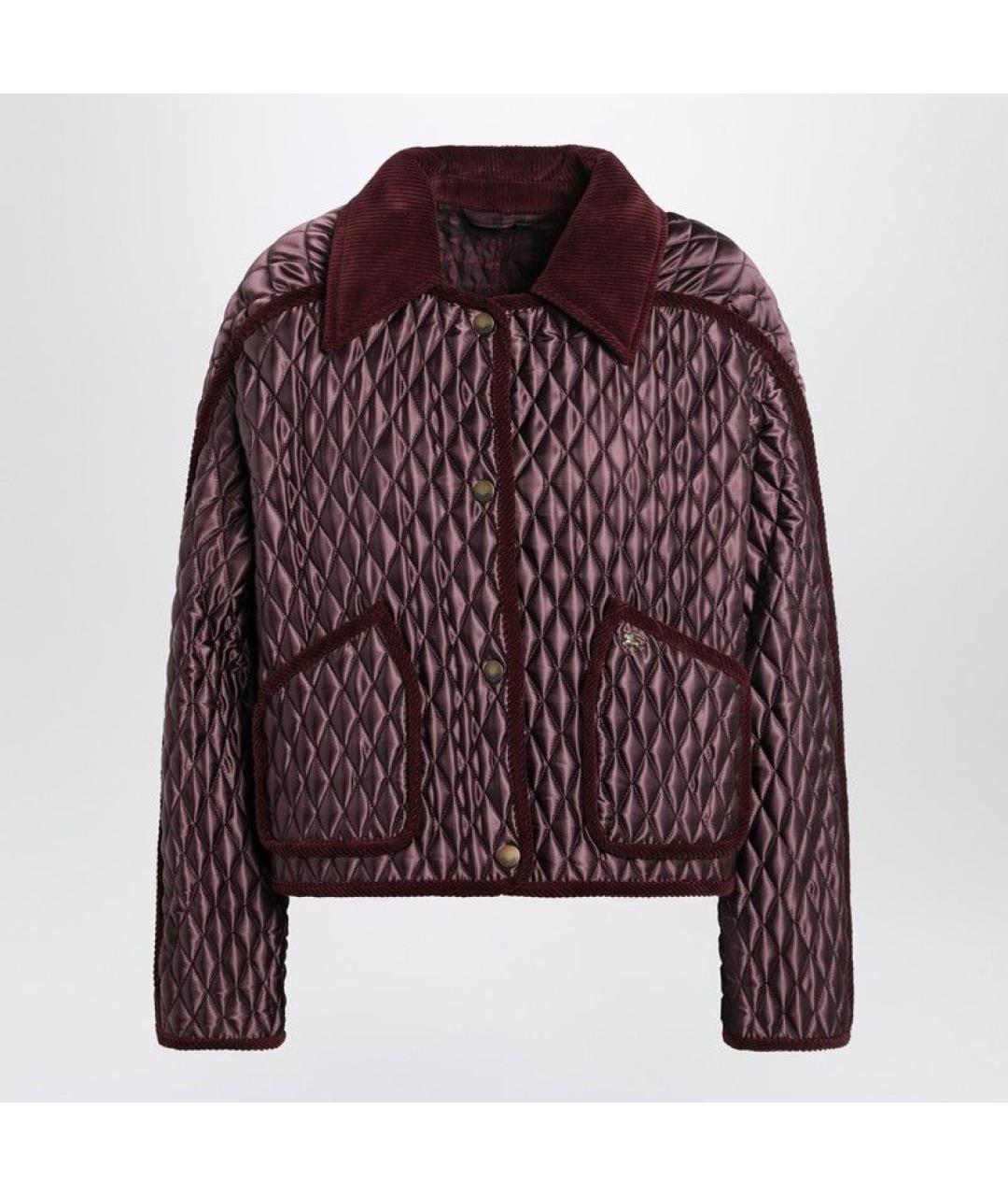 BURBERRY Коричневая полиэстеровая куртка, фото 5