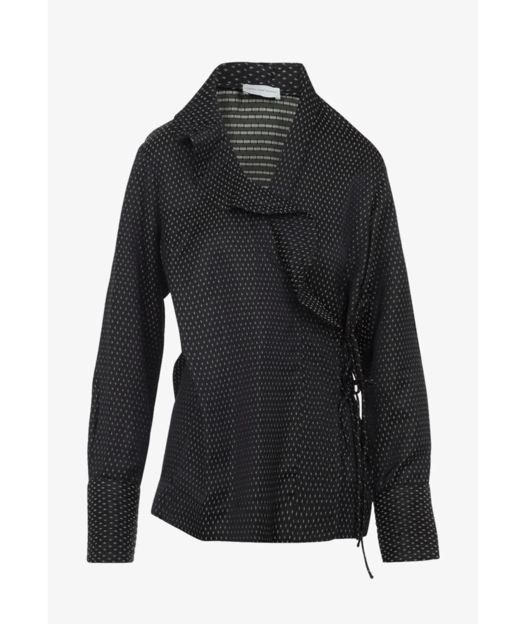 DRIES VAN NOTEN Черная вискозная блузы, фото 4