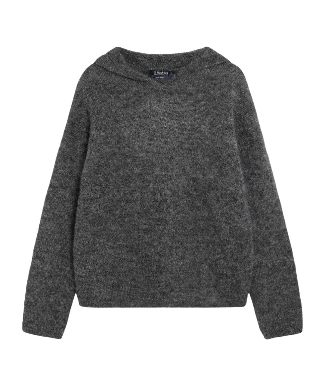 'S MAX MARA Серый шерстяной джемпер / свитер, фото 1