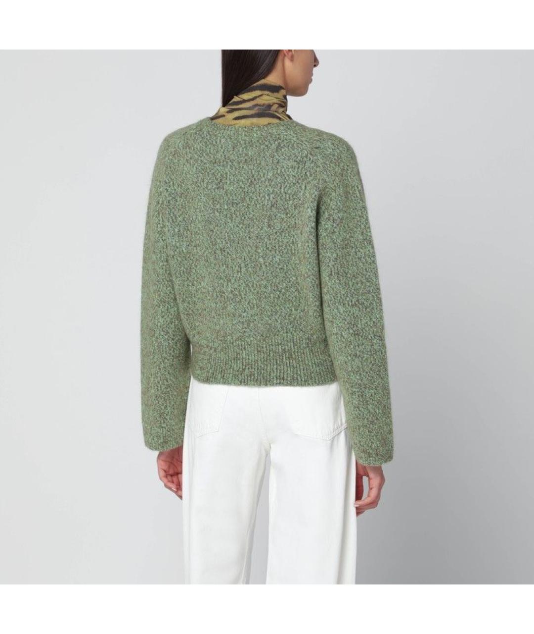 GANNI Зеленый шерстяной джемпер / свитер, фото 5