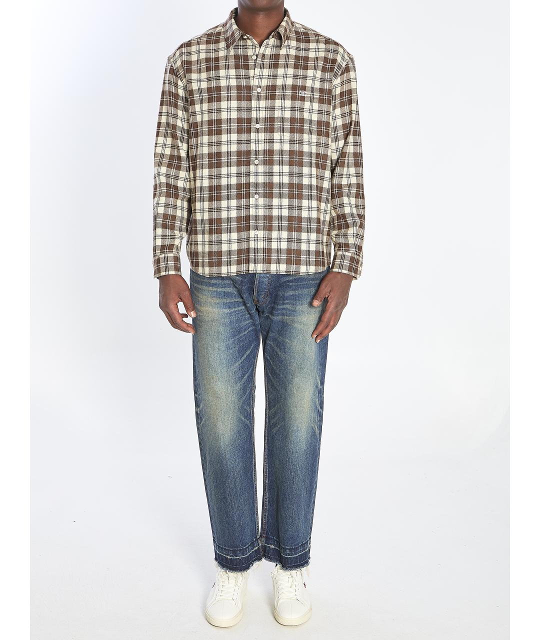 CELINE Бежевая шерстяная кэжуал рубашка, фото 6