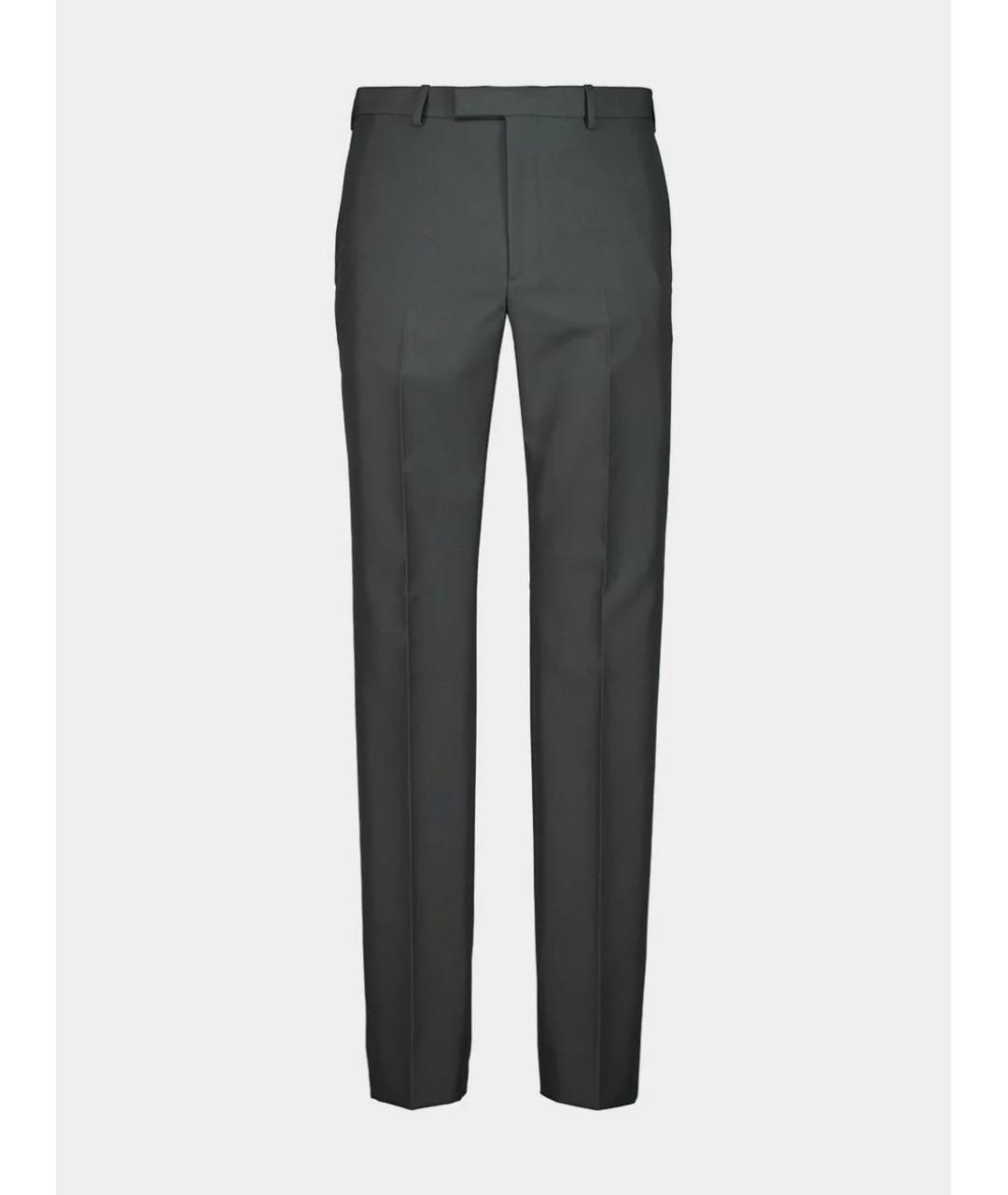 GUCCI Серые полиэстеровые повседневные брюки, фото 6