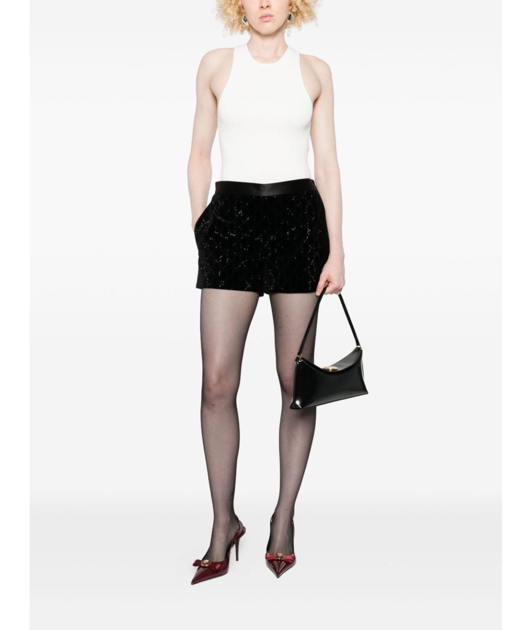 GUCCI Черные хлопковые шорты, фото 3