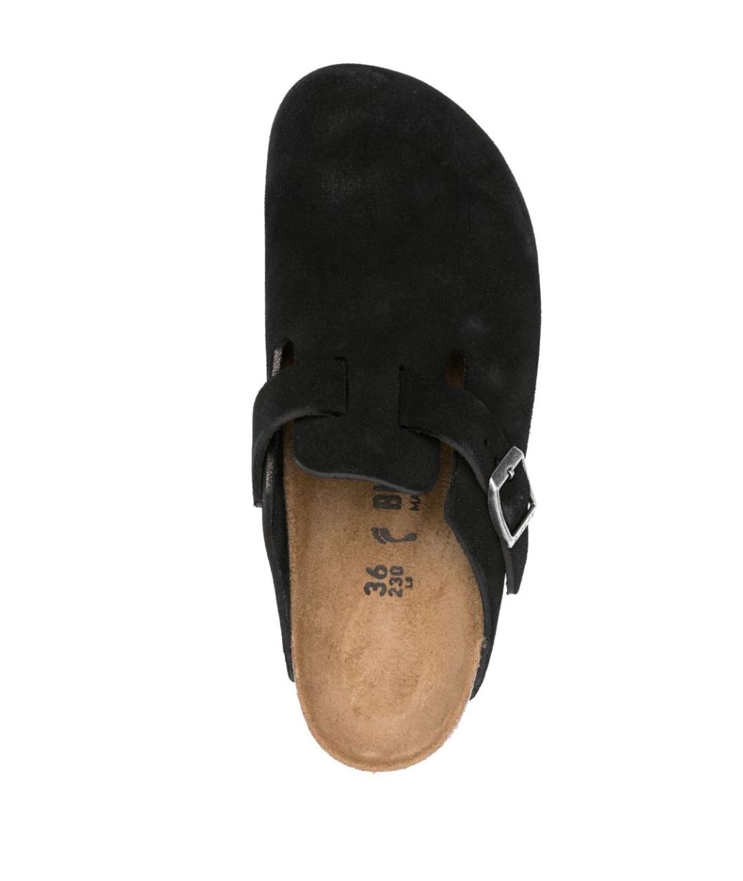 BIRKENSTOCK Черные замшевые шлепанцы, фото 4