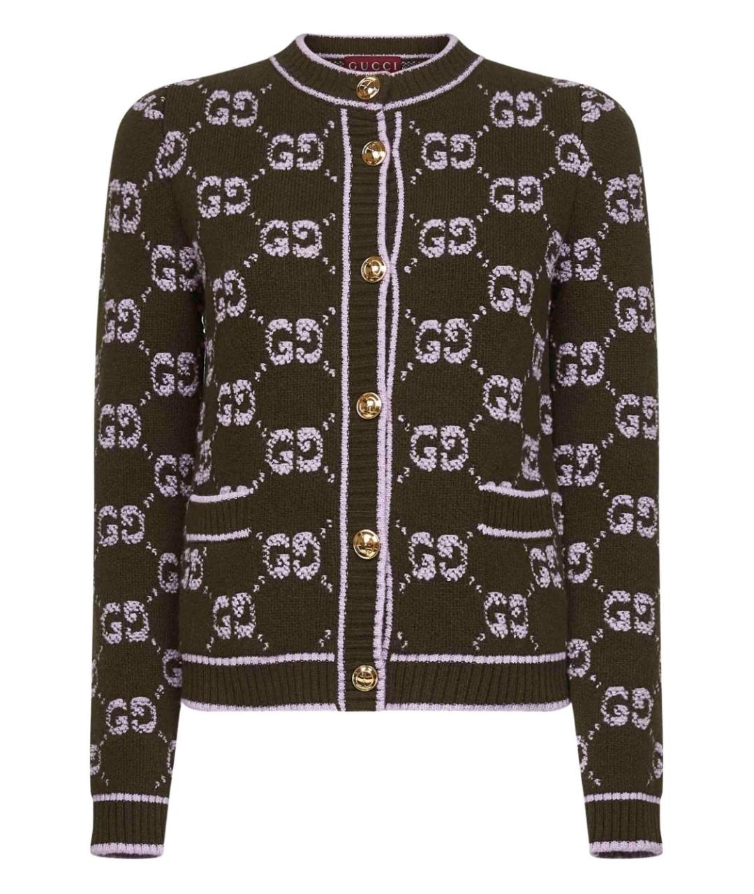 GUCCI Мульти шерстяной кардиган, фото 1