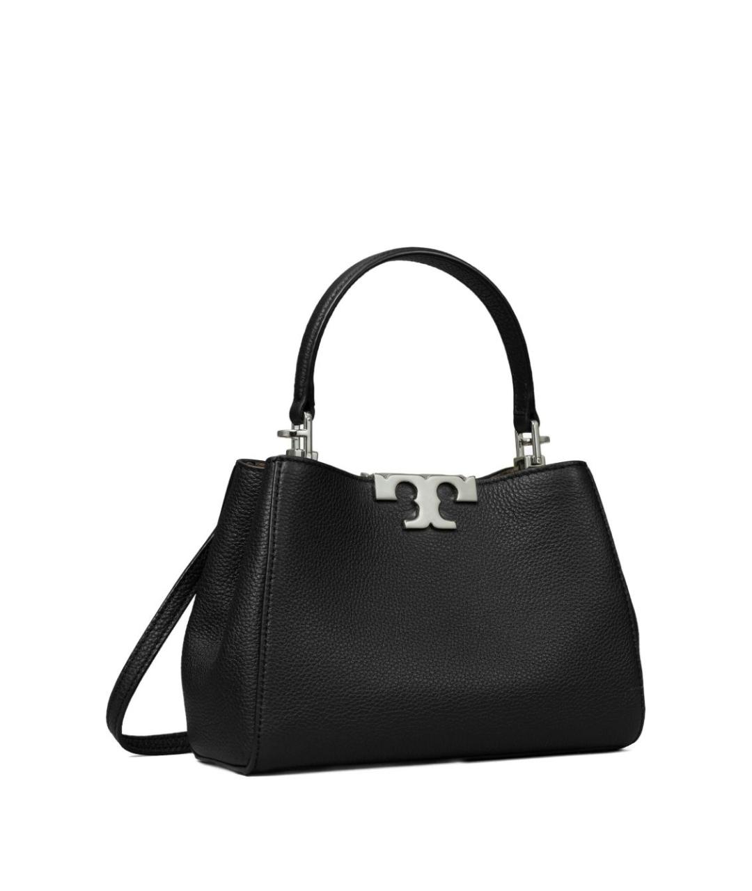 TORY BURCH Черная кожаная сумка с короткими ручками, фото 2