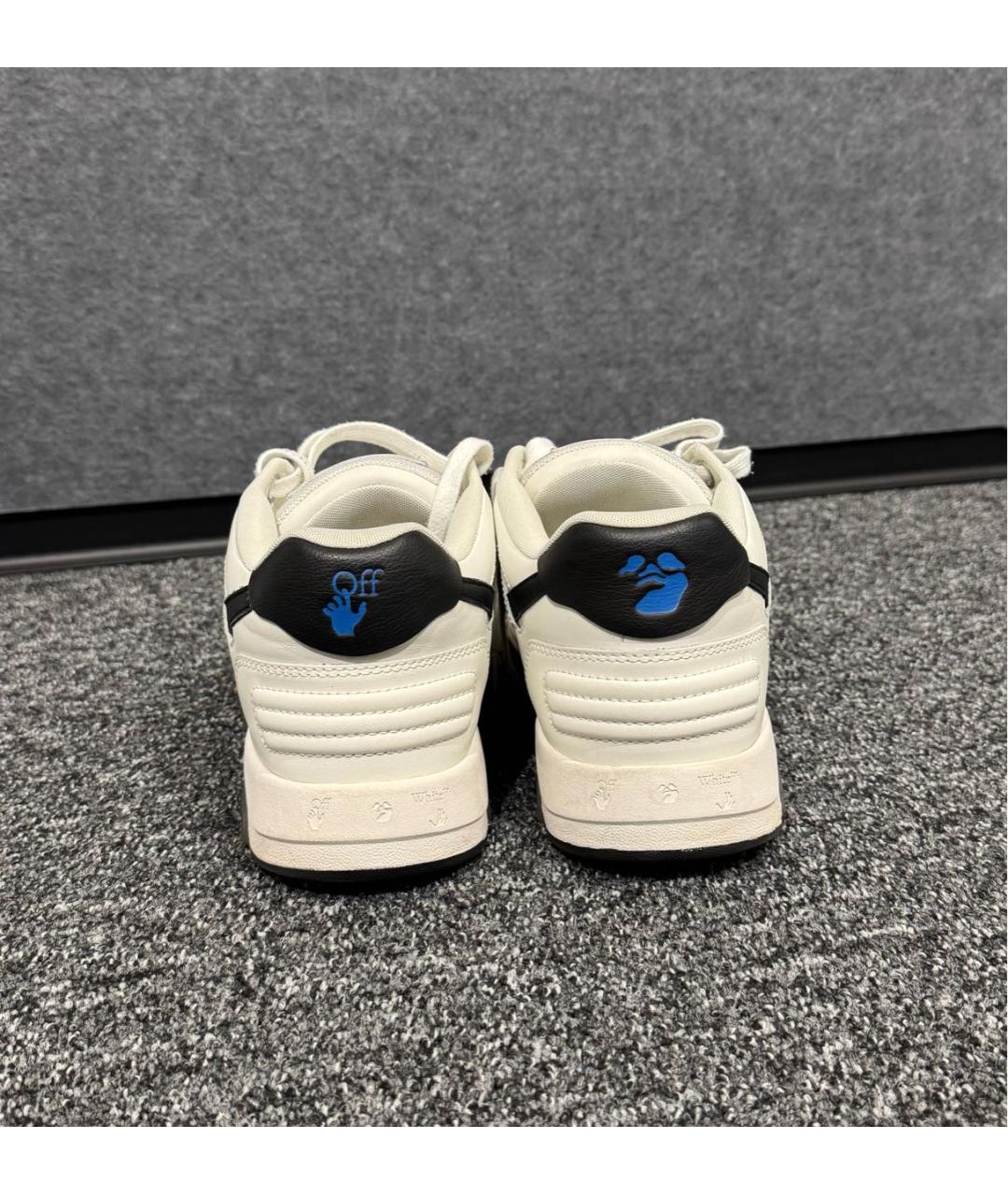 OFF-WHITE Белые кожаные низкие кроссовки / кеды, фото 4