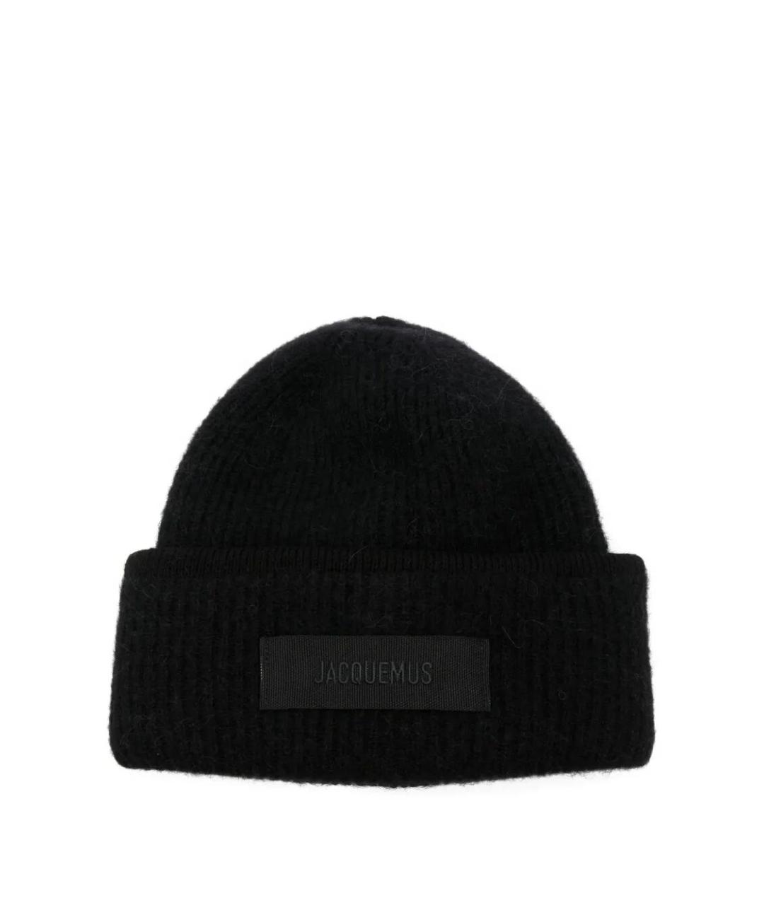JACQUEMUS Черная шерстяная шапка, фото 1