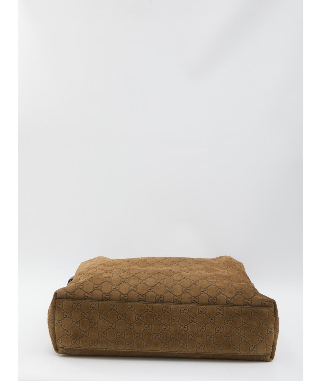 GUCCI Коричневая кожаная сумка тоут, фото 3