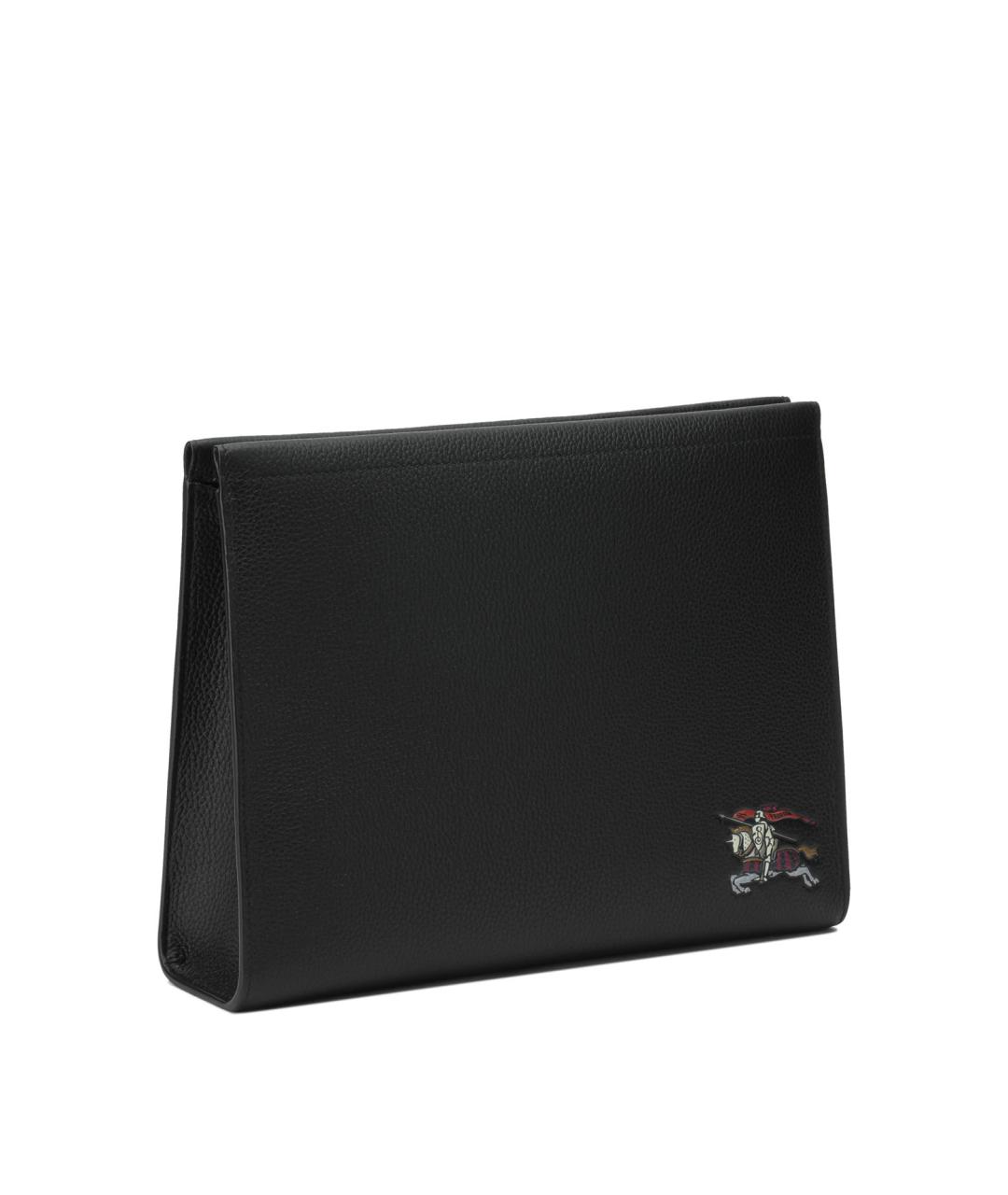 BURBERRY Черный кожаный кошелек, фото 2