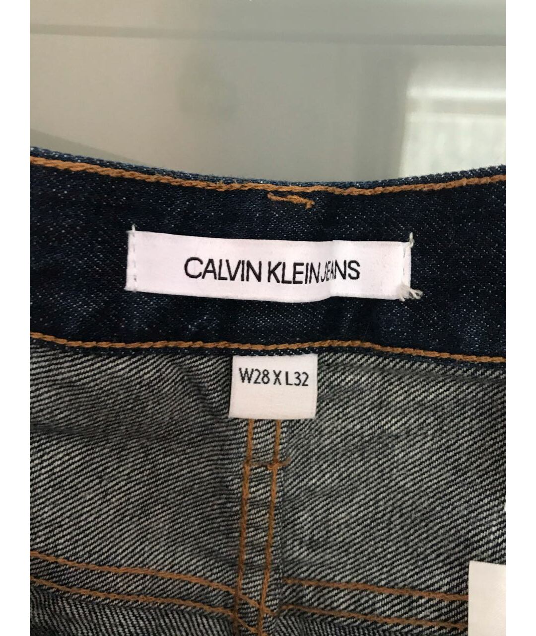 CALVIN KLEIN JEANS Синие хлопковые прямые джинсы, фото 6