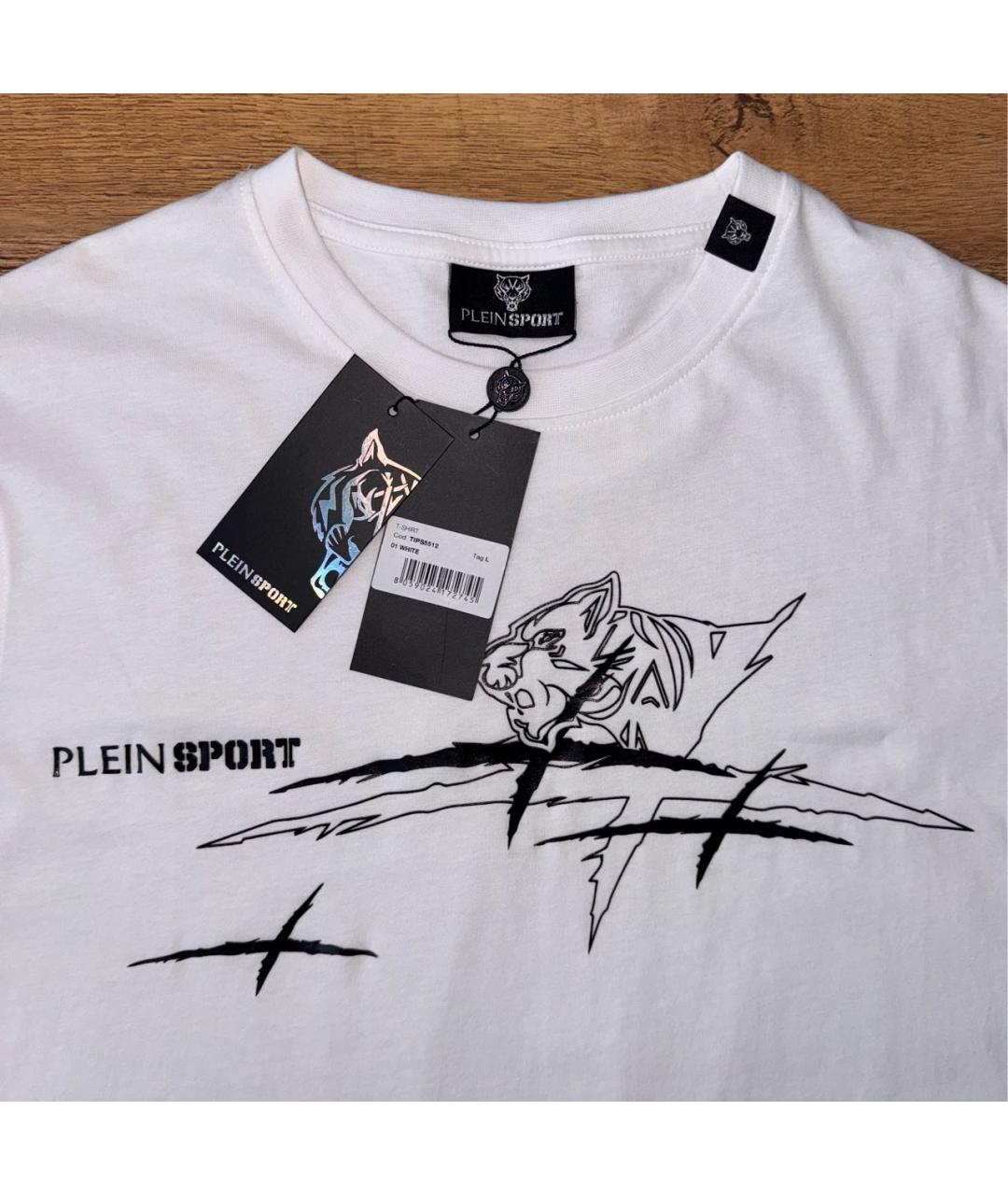 PHILIPP PLEIN Белая хлопковая футболка, фото 4